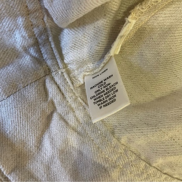 Lou and Grey 100% linen Jacket Open Face waterfall sweater Natural tan Flax S - Picture 10 of 12